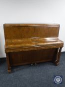 A walnut cased overstrung piano by Broadwood & Sons