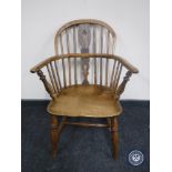 An antique elm and ash country chair