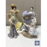 Four figurines to include Royal Doulton Flowers of Love HN3719,