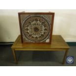 A tiled topped coffee table and a rectangular coffee table