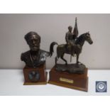 After Jim Ponter - Pride of the South, a limited edition Franklin mint bronze statue on plinth,