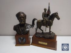 After Jim Ponter - Pride of the South, a limited edition Franklin mint bronze statue on plinth,