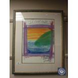 Jonathan Edwards : Ilfracombe, colour chalks, 34 cm x 47 cm, framed.