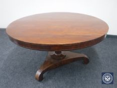 A circular Victorian mahogany tilt topped breakfast table CONDITION REPORT: 135cm
