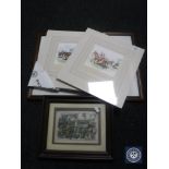 A collection of colour prints and a plaque after Anton Pieck,