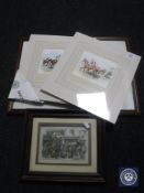 A collection of colour prints and a plaque after Anton Pieck,