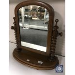 A Victorian mahogany dressing table mirror