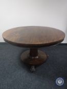 A William IV rosewood pedestal breakfast table