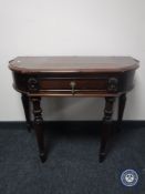A Victorian style hall table fitted a drawer