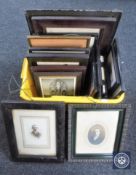 A box of early 20th century framed photographs - scenes of Cumbria,