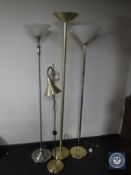 Four contemporary floor lamps