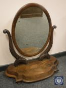 A Victorian mahogany toilet mirror, width 71 cm.