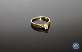 An 18ct gold solitaire diamond ring