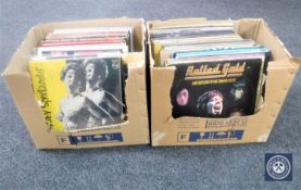 Two boxes of LP's including Rolling Stones, Elvis Costello,