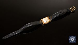 A lady's 14ct gold Omega wristwatch
