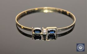 A fine quality 18ct gold sapphire and diamond bracelet