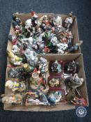 Two boxes of assorted soldier figures