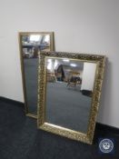 Two gilt framed mirrors