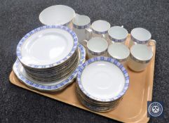 A tray containing thirty-five pieces of Clifton tea china