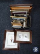 A box of assorted picture and photo frames,