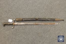 A sword bayonet in scabbard