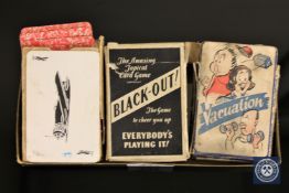 Three packs of WWII era playing cards; Blackout,