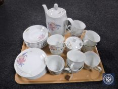 A tray of forty-three pieces of Japanese Anatole dinner ware and tea china