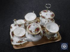 Fifteen pieces of Royal Albert Old Country Roses tea china,