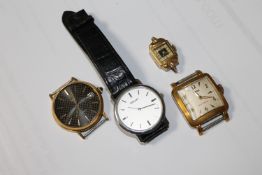 Four vintage watches including Timex, Oris, Tissot,