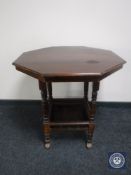 A late Victorian octagonal occasional table