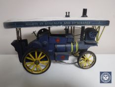 A tin model of a traction engine