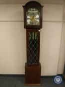 A reproduction mahogany Tempus Fugit regulator clock,