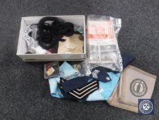 A shoe box of containing 1966 Sunderland home programmes, Hotspur Lodge cup, Freemasons sash,