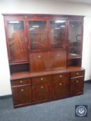 An inlaid mahogany cocktail display cabinet