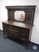 An early 20th century buffet backed sideboard