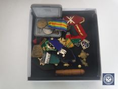 A box containing WWI Victory Medal named to Private P. B.