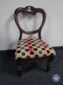 A Victorian mahogany dining chair