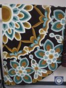 A Kashmir circular chain stitch rug,