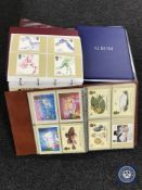 Fifteen albums of Royal Mail Stamp Card Series postcards