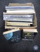 A box of books relating to astronomy