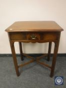 An early 20th century mahogany side table, fitted a drawer, by Waring & Gillow Ltd, numbered 72206,