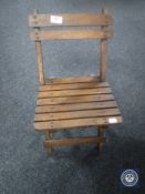 A mid 20th century folding child's chair
