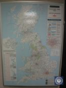 A Geo Plan postcode area map of the United Kingdom,