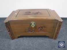 A camphor wood box