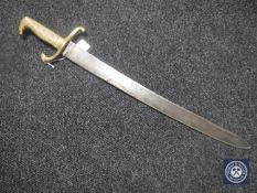 A 19th century continental brass handled short sword