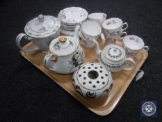 Nineteen pieces of Royal Albert Trent Rose tea china,