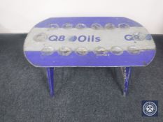 An oil drum coffee table