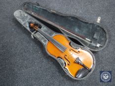 A German violin and bow,