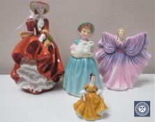 Four Royal Doulton figures including Bunny HN2214,