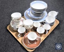 Twenty pieces of Royal Doulton dinner ware, Susie Cooper coffee cans and saucers,